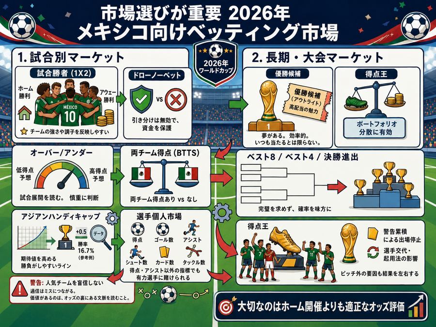 2026年ワールドカップで注目したいベッティング市場