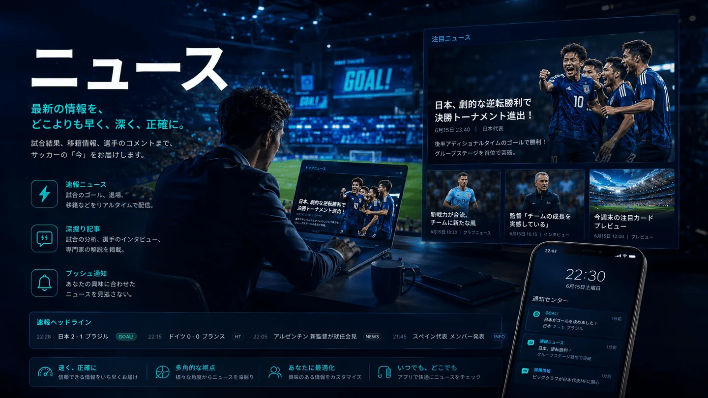 大会ニュースの整理 大会ニュース、日程、メンバー発表、開催都市情報を整理したビジュアル